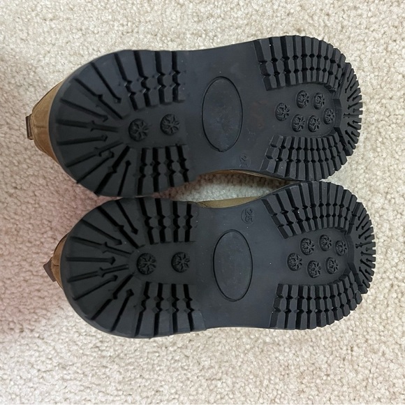 Zara Brown Suede Chunky Side Zipper Unisex Boots NWOT - Picture 7 of 12